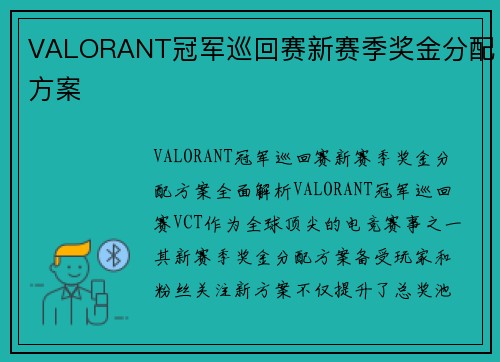 VALORANT冠军巡回赛新赛季奖金分配方案